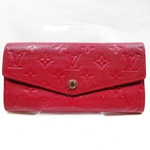 Louis Vuitton LV Long Wallet Red Monogram Empreinte